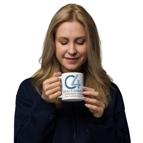 C4 Color Logo White Glossy Mug