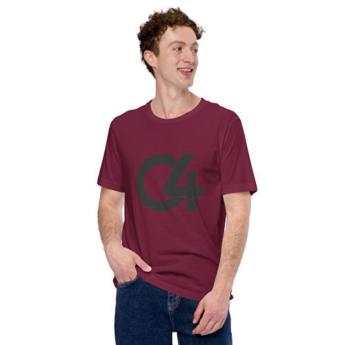 C4 Black Logo Front Print T-Shirt